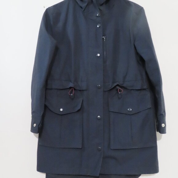 J.Crew Navy Raincoat Size XXS Petite - Picture 11 of 16